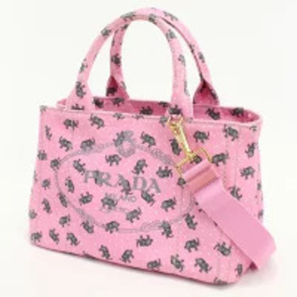 Prada Tote Handbag Canapa Pink Bag Pink